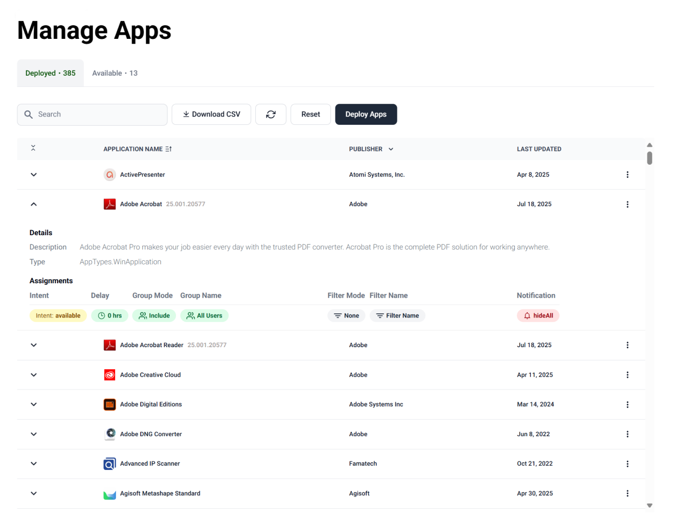 Application Management