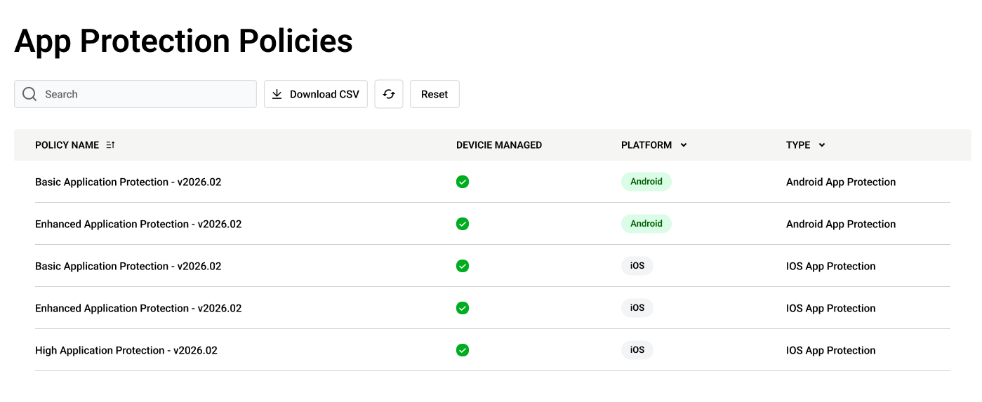 PU App Protection Policies Win11