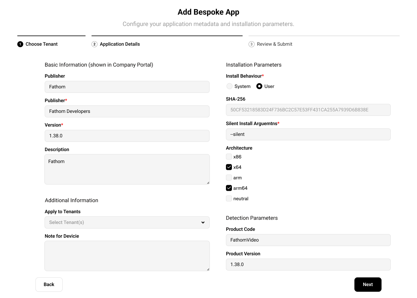 Pillar Add Bespoke App b